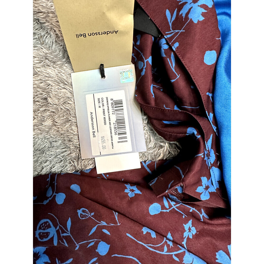 Andersson Bell Ophelia Flower Leopard-Print Dress SIZE M $655 - Picture 15 of 15